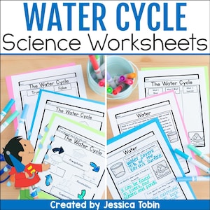 Water Cycle Worksheets, Reading Passages, 2nd & 3rd Grade Water Cycle Activities, Evaporation, Condensation, Science for Homeschool Students