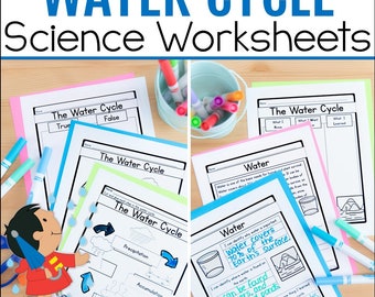Hojas de trabajo sobre el ciclo del agua: actividades científicas y lecturas para la educación en casa (PDF)