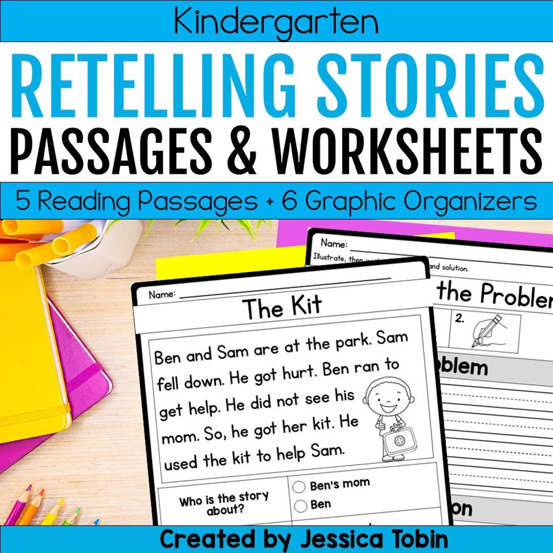 Story Retell Kindergarten Reading Comprehension Passages and Questions ...