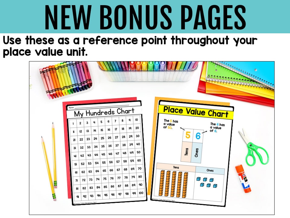 Place Value Worksheets Tens & Ones Comparing Numbers Greater Than Less ...