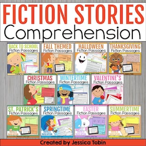 3rd & 2nd Grade Reading Comprehension Fiction Passages with Comprehension Questions Bundle