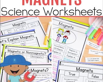 Magnets Unit and Magnetism Activities, Worksheets, and Reading Passages, Magnetic Field