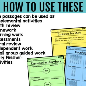 Place Value Worksheets With Place Value Chart and Poster 2nd Grade ...