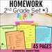 3rd Quarter 2nd Grade Homework With Folder Cover, ELA and Math Review ...