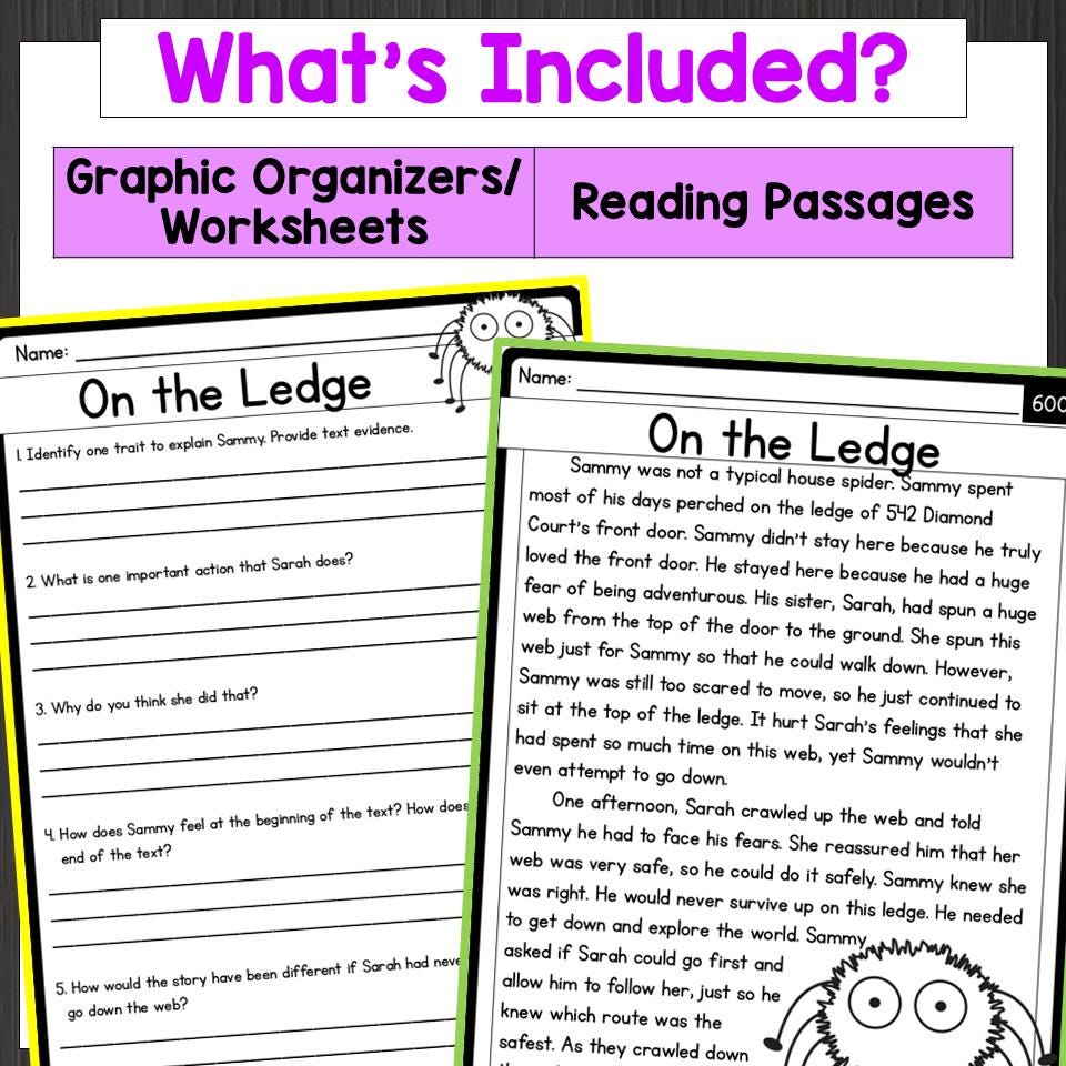 3rd Grade Reading Comprehension Passages: Character Traits & Story ...