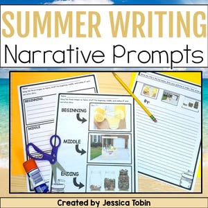 Summer Writing Prompts, Narrative Summer Writing Activity and Writing Paper for Homeschool Student Resources
