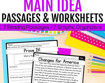 3rd Grade Reading Comprehension: Main Idea & Details Passages (PDF Download)