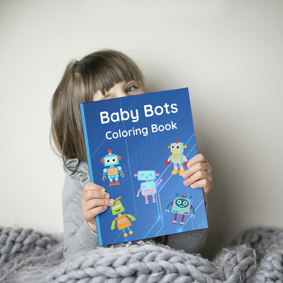 Baby Bots Coloring Book - Cute Robot Coloring Pages for Kids - Etsy
