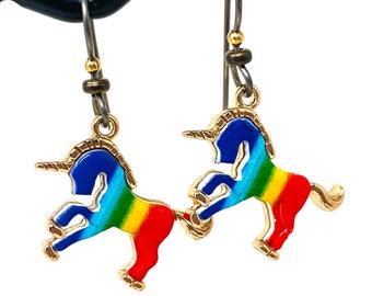 Rainbow Unicorn Earrings