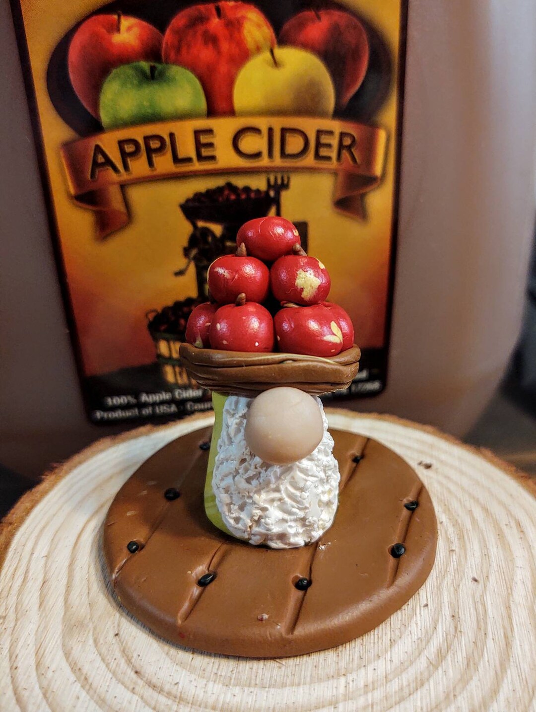 Johnny Appleseed Polymer Clay Thimble Gnome Etsy