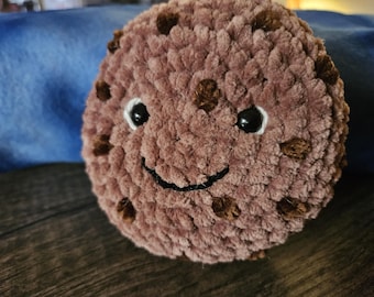Chocolate chip Cookie Plush, Crochet Stuffed Toy