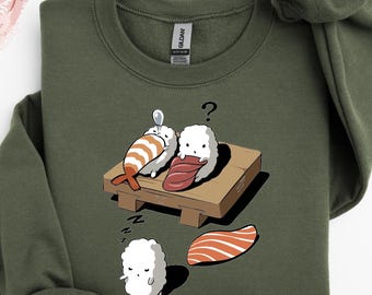 Funny Sushi Rolls Shirt, Birthday Gift For Sushi Lover Shirt, Funny Y2k Clothing, Sushi Girls Sweatshirt, Trendy Sushi Graphic Tee Shirt