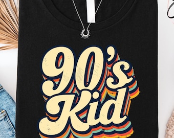 Nostalgic 90's Kids T-Shirt, Ninety's Kid Shirt, Funny 90's Shirts, Trendy 90's Shirt, 90's Party Matching Tee Shirt,90's Kids Birthday Gift