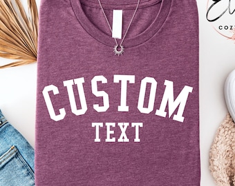 Custom Design or Text Shirt, Personalized Comfort Colors T-Shirt, Customize Shirt, Custom Name Shirt for Womens, Personalized Gift Idea,