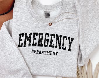 Retro Emergency Department Nurse Sweatshirt, ER Nurse Shirts, Emergency Medicine Nurse Shirt, Cute Emergency Nurse Gift, School Nursing Gift