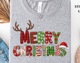 Reindeer Merry Christmas Shirt, Deer Christmas Tee Shirt, Funny Christmas Gift, Womens Christmas Sweater,Matching Christmas Family Tee Shirt