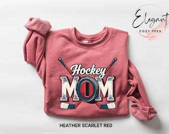 Hockey Mom Sweatshirt, Hockey Mom Matching Shirt, Gifts for Hockey Moms Shirt, Hockey Mama Crewneck Shirt, Varsity Hockey Mom Game Day Shirt