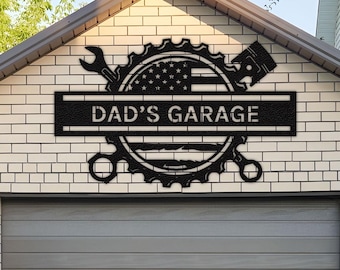 Personalized Metal Garage Sign: Custom Man Cave Wall Art