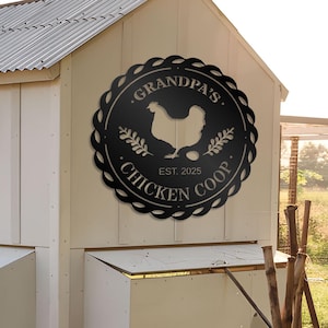 Metal Chicken Coop Sign Hen House Decor, Hen House Metal Sign, Farm Chicken house Decor, Personalized Chicken Coop Sign,Outdoor decor, Gift