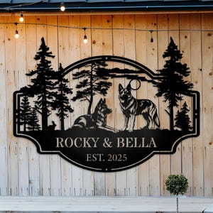 Custom German Shepherd Metal Sign: Personalized Dog Memorial Wall Art