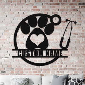 Vet Metal Wall Art, Veterinarian Gift, Clinic Office Decor, Vet Wall Decor, Surgery Decor, Pet Metal Wall Art, Veterinary Wall Art, Pet Gift