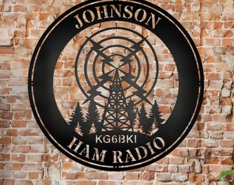 Custom Ham Radio Metal Wall Art: Personalized Amateur Radio Sign