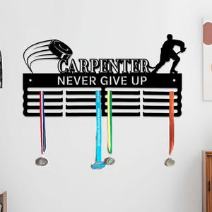 Custom Hockey Medal Hanger: Personalized Metal Wall Art