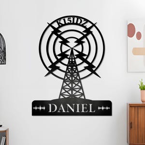 Custom Ham Radio Metal Wall Art: Personalized Amateur Radio Sign