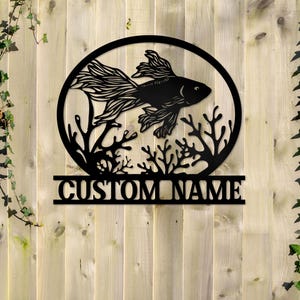 Custom Reef Sign Fish Coral Reef Metal Wall Art Home Aquarium Sign Aquarium Decor Fish Coral Sign Mancave Decor Father&#39;s Day Gift