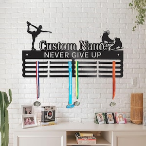 Personalized Ice Skating Medal Holder: Custom Figure Skater Award Display