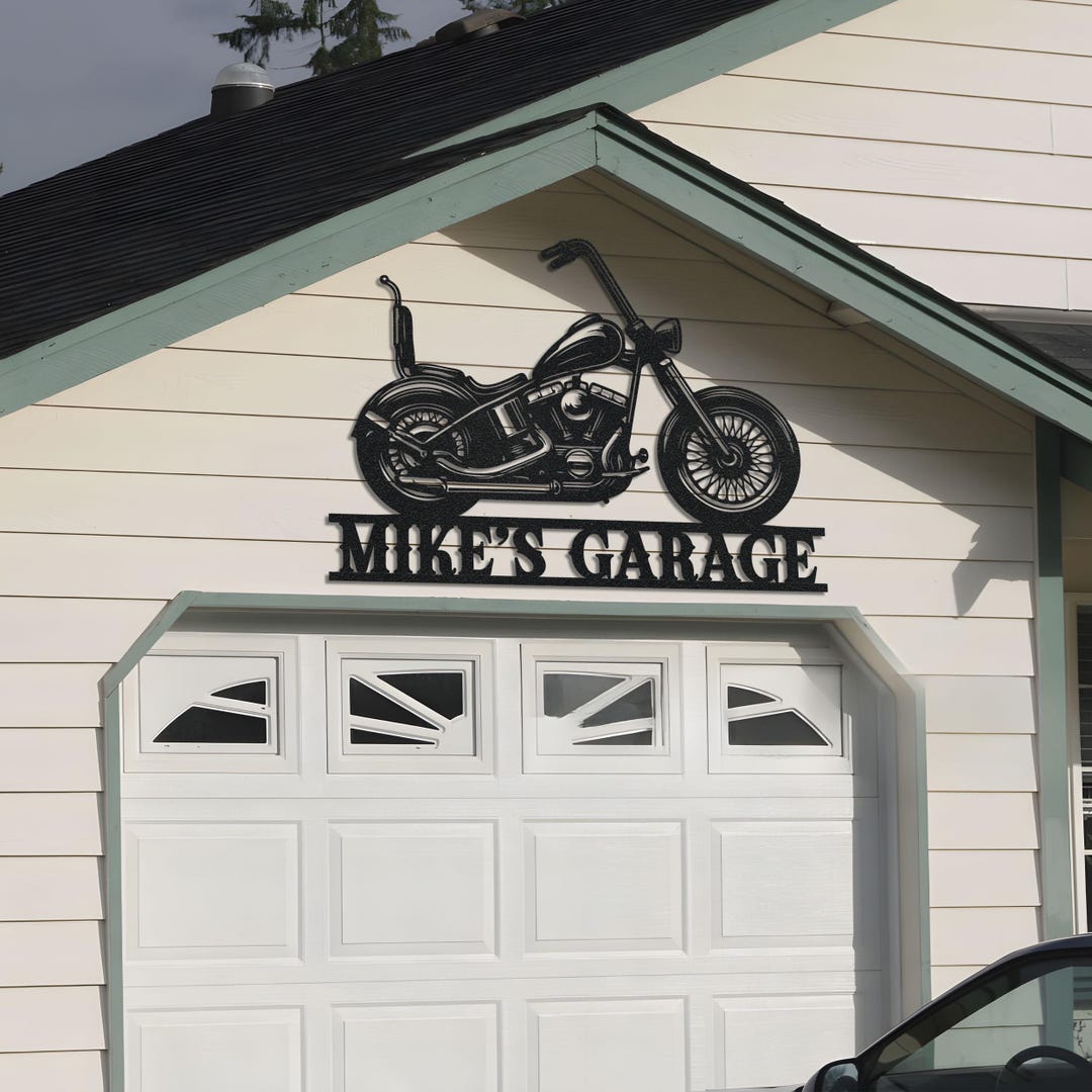 Custom Motorcycle Sign, Personalized Biker Name Sign, Motorbike ...