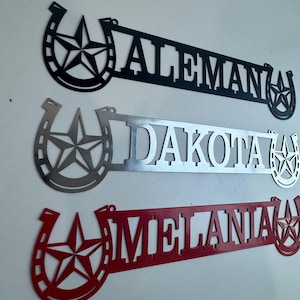 Custom Horse Name Plate Horse Name Plaque Personalized Stable Name Plaque Custom Horse Stall Metal Sign for Farm Barn Sign Outdoor Decor