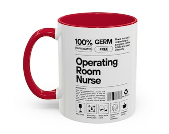 Operationssjuksköterskamugg: Rolig färgglad kaffekopp, operationssjuksköterskagåva