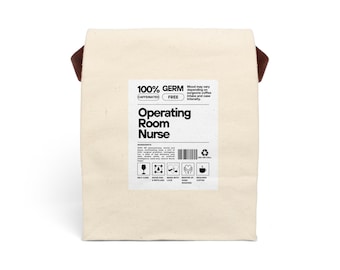 Lunchväska för ELLERSjuksköterska: Rolig ingrediensetikett i bomullscanvas