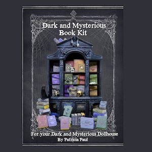 Miniature DIY Original  Dark and Mysterious Book KIT for a Dark Dollhouse Haunted PDF 43 Books