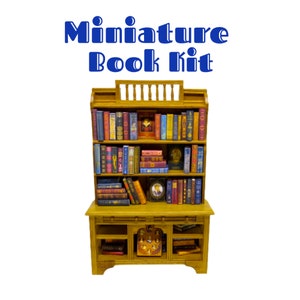 Miniatur Puppenhaus BUCH KIT - über 100 Vintage Buch Abdeckungen - jede Skala