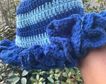 Handmade Crochet Ruffle Hat
