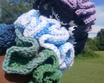 Decorative Crochet Scrunchies