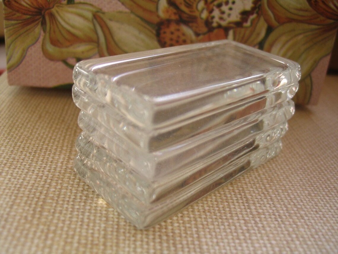 25x50mm...5pk.. Rectangle Glass Tiles...Great for Glass Etsy