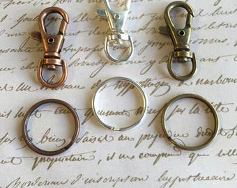 20pc...1.5 inch Swivel Clasp and 25mm..Key Ring Kit