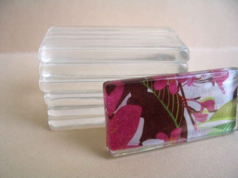 25x50mm...5pk.. Rectangle Glass Tiles...Great for Glass Etsy