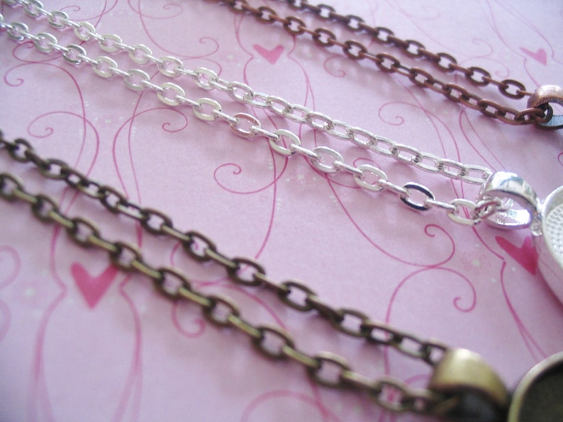 50pk..Vintage Style Chain Necklaces....Mix and Match your colors...OLC24 Oval Link Chains image 4