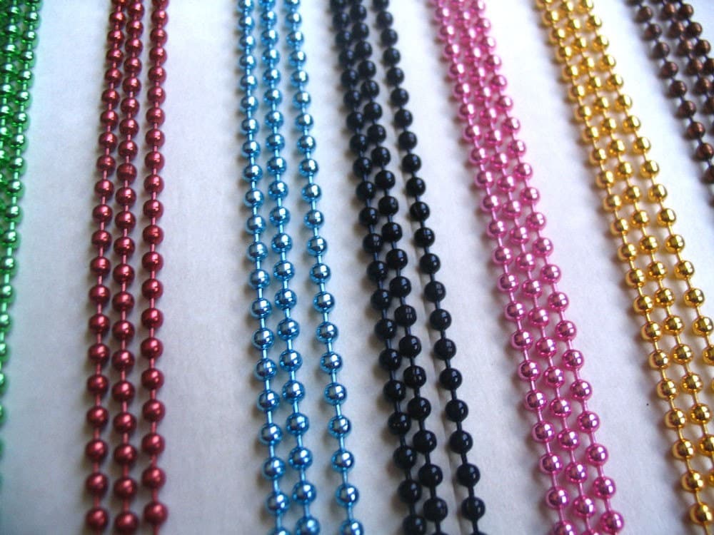 Chain Color Options 100pc...colored Ball Chains. Mix and Match Any Color. Great for ...