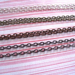 20pk Vintage Style Chain Necklaces....Mix and Match...Gun Metal..Antique Brass..Copper..Silver..OLC24 Oval Link Chains image 4