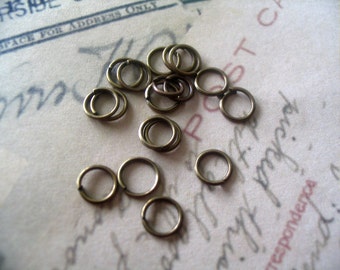 500...6mm Antique Brass Split Jump Rings