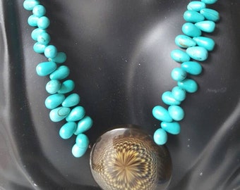 African jewelry, Turquoise necklace, African necklace, Turquoise jewelry, African necklace, Beaded necklace, Beaded jewelry, Turquoise beads