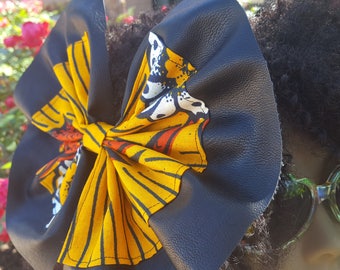 Large hair bows, Leather hair bows, Womens hair bow,  African hairbows, Ankara hair bows, Hair bows for women, Gifts for women, Hairbows