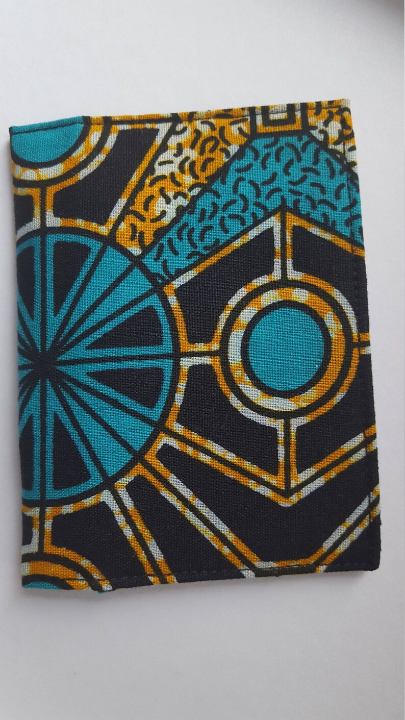 Wallets for women, Credit card holder, Credit card wallet, Womens wallet, Business card holder, Slim womens wallet, Blue African wallet image 5