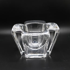 Vintage Anna Ehrher Designed Orrefors Tealight Holder with Stickers and Signature.