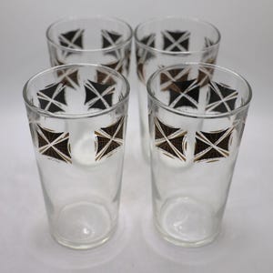 Juego de 4 vasos Federal Glass para jugo, leche y cócteles pequeños